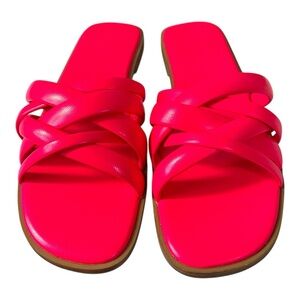 Faryl by Faryl Robin Neon Pink Carmine Slide Sandals – Size 7